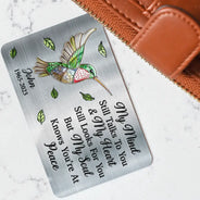 Memorial,Family,Sad - Memorial My Mind Still Talks To You - Personalized Aluminum Wallet Card