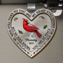 Memorial,Sad,Family - Memorial My Mind Still Talks To You Heart Shaped - Personalized Custom Shaped Car Visor Clip