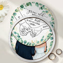 Gift For Husband,Gift For Wife,Gift For Boyfriend,Gift For Girlfriend,Gift For Couples,Love,Wedding,Engaged - Newly Engaged Couple The Best Is Yet To Come - Personalized 2-Layered Wooden Ring Dish