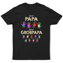 Gift For Father,Gift For Grandpa - Handabdruck Erst Papa Jetzt Opa - Geschenk Für Papa Opa - Personalisiertes T Shirt