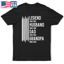 Gift For Grandpa,Dad's Hobby,Afro Dad,Gift For Men,Independence Day,Happy,Top Market - The Original Legend Legend Husband Daddy Grandpa - Personalized T Shirt