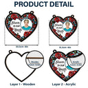 Custom Photo Forever In Our Hearts - Personalized Window Hanging Suncatcher Ornament