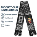 Monogram Christmas Family - Personalized Wool Scarf With Tassel