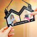 Gift For Bestie, Sisters - Wish You Lived Next Door - Personalized Window Hanging Rainbow Suncatcher