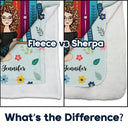 Reading, Gift For Yourself - Book Flower My Reading Blanket - Personalized Fleece Blanket, Sherpa Blanket