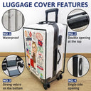Travel,Gift For Yourself,Happy - Travel Sticker Just A Girl Who Loves Traveling - Personalized Clear Luggage Cover