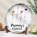 Gift For Mother,Gift For Grandma,Love - Birth Flower Grandma's Garden - Personalized Ceramic Plate