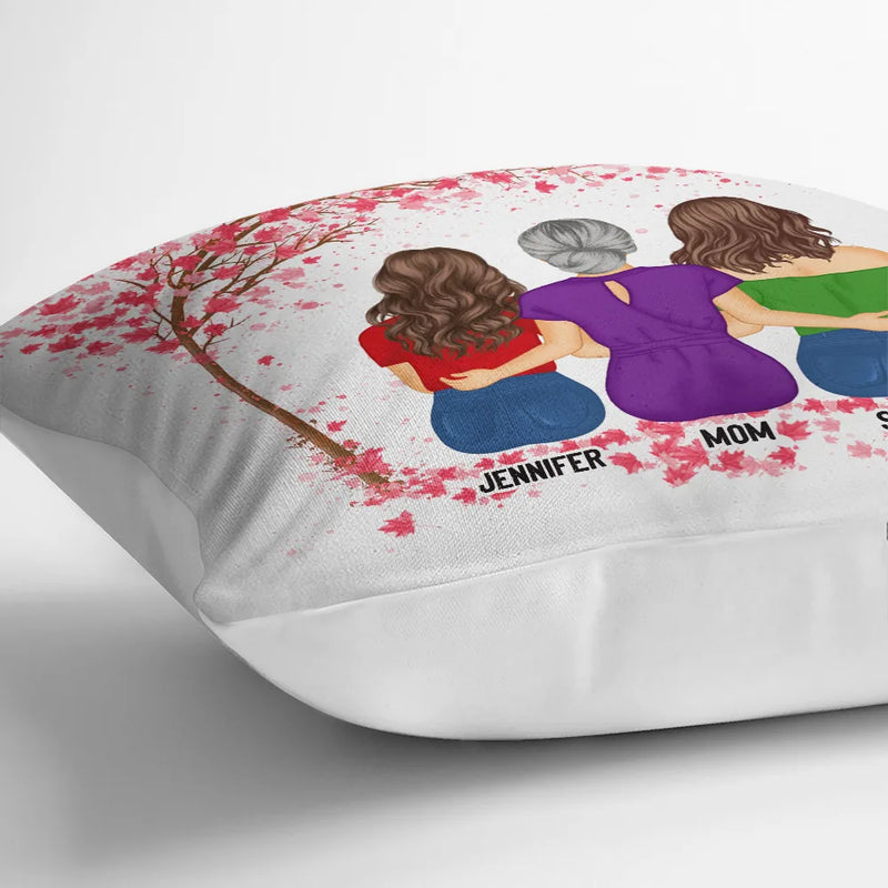 Gift For Mother, Gift For Daughter, Mom, Daughters - The Love Between Mother & Daughters Is Forever - Personalized Pillow
