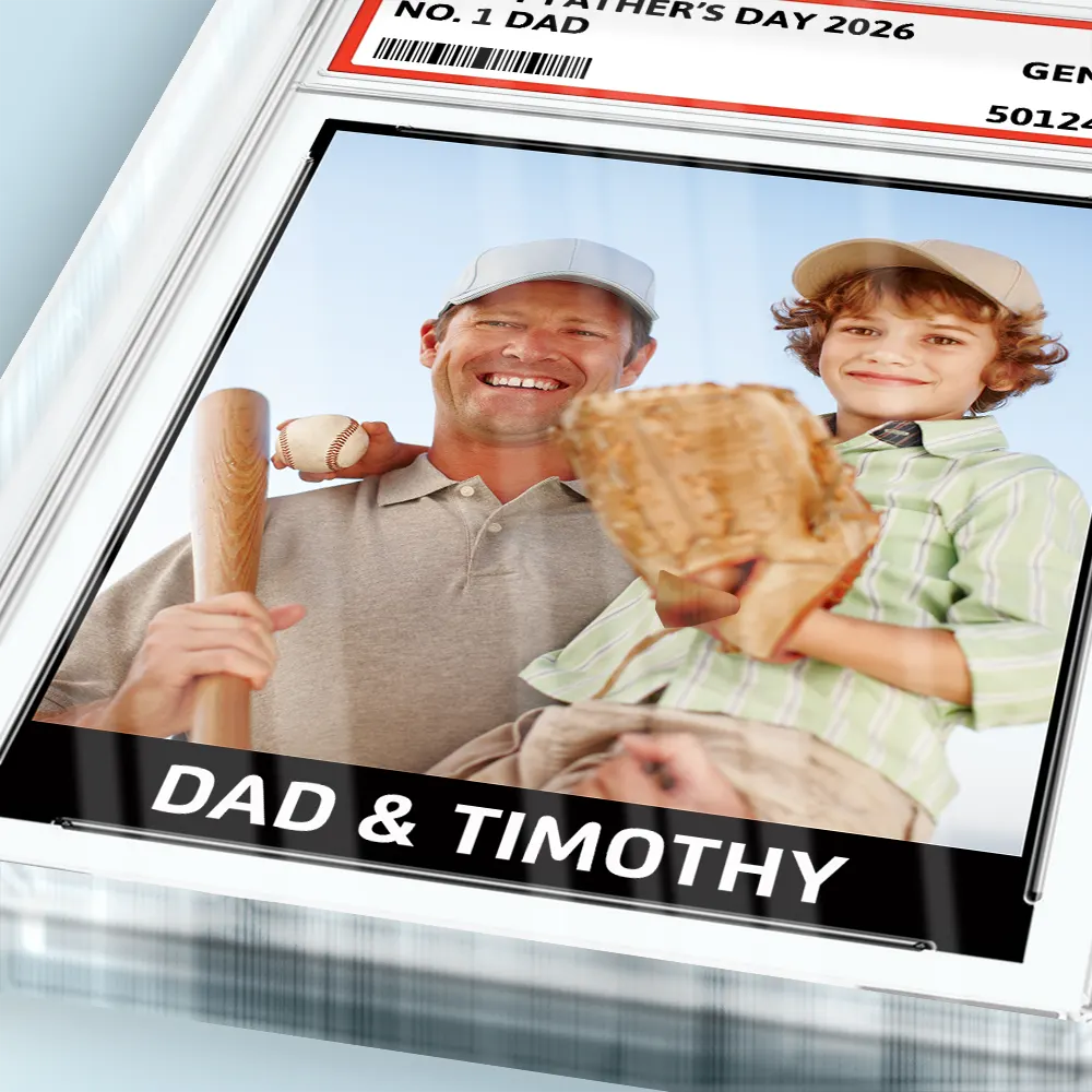 Custom Photo,Baseball,Sport Dad,Sport Mom,Happy - Custom Photo Baseball Gift Family Dream Team - Personalized Custom Shaped Acrylic Plaque