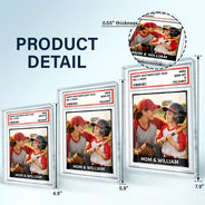 Custom Photo,Baseball,Sport Dad,Sport Mom,Happy - Custom Photo Baseball Gift Family Dream Team - Personalized Custom Shaped Acrylic Plaque