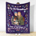 Art Design,Gift For Cousin,Christmas,Gift For Sister,Gift For Sibling,Custom Photo,Cozy,Photo - Faceless Portrait - Custom Photo Faceless Portrait Think Of This Blanket As A Hug - Personalized Fleece Blanket, Sherpa Blanket
