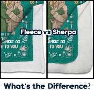 Art Design,Gift For Cousin,Christmas,Gift For Sister,Gift For Sibling,Custom Photo,Cozy,Photo - Faceless Portrait - Custom Photo Faceless Portrait Think Of This Blanket As A Hug - Personalized Fleece Blanket, Sherpa Blanket