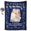 Art Design, Gift For Cousin, Christmas, Gift For Sister, Gift For Sibling, Custom Photo, Cozy, Photo - Watercolor - Remove BG - Custom Photo Realistic Watercolor Art Think Of This Blanket As A Hug - Personalized Fleece Blanket, Sherpa Blanket