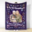 Art Design, Gift For Cousin, Christmas, Gift For Sister, Gift For Sibling, Custom Photo, Cozy, Photo - Watercolor - Remove BG - Custom Photo Realistic Watercolor Art Think Of This Blanket As A Hug - Personalized Fleece Blanket, Sherpa Blanket