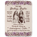 Grateful,Art Design,Gift For Bestie,Christmas,Photo - Ink Drawing - Custom Photo Ink Drawing Thanks For Being My Unbiological Sister - Personalized Fleece Blanket, Sherpa Blanket