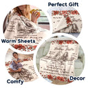 Grateful,Art Design,Gift For Bestie,Christmas,Photo - Ink Drawing - Custom Photo Ink Drawing Thanks For Being My Unbiological Sister - Personalized Fleece Blanket, Sherpa Blanket