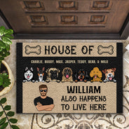 House Of Dogs - Gift For Dog Owners - Personalized Custom Doormat