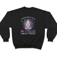 Yoga Chibi Girl I'm Mostly Peace Love Light - Personalized Custom T Shirt