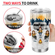 Camping We're Drunks - Gift For Bestie - Personalized Custom Tumbler