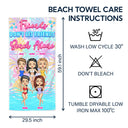 Don't Let Friends Beach Alone - Gift For Besties - Personalized Custom Beach Towel