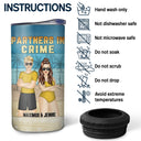 Beach Bestie If We Get Caught - Gift For Bestie - Personalized Custom 4 In 1 Can Cooler Tumbler