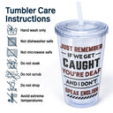 Bestie Partners In Crime If We Get Caught - Gift For Bestie - Personalized Acrylic Insulated Tumbler With Straw