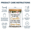 Bestie Our Friendship Is Like A Candle - Gift For Bestie - Personalized Scented Candle With Wooden Lid