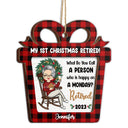 Happy On A Monday - Christmas Retirement Gift - Personalized 2-Layered Wooden Ornament