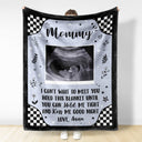 Custom Photo Baby Ultrasound Until You Can Hold Me - Gift For Mother & Father - Personalized Fleece Blanket, Sherpa Blanket