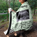 Custom Photo Baby Ultrasound Until You Can Hold Me - Gift For Mother & Father - Personalized Fleece Blanket, Sherpa Blanket