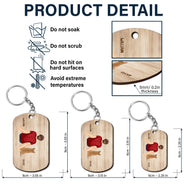 Backside Best Dad Ever - Gift For Father - Personalized Wooden Keychain