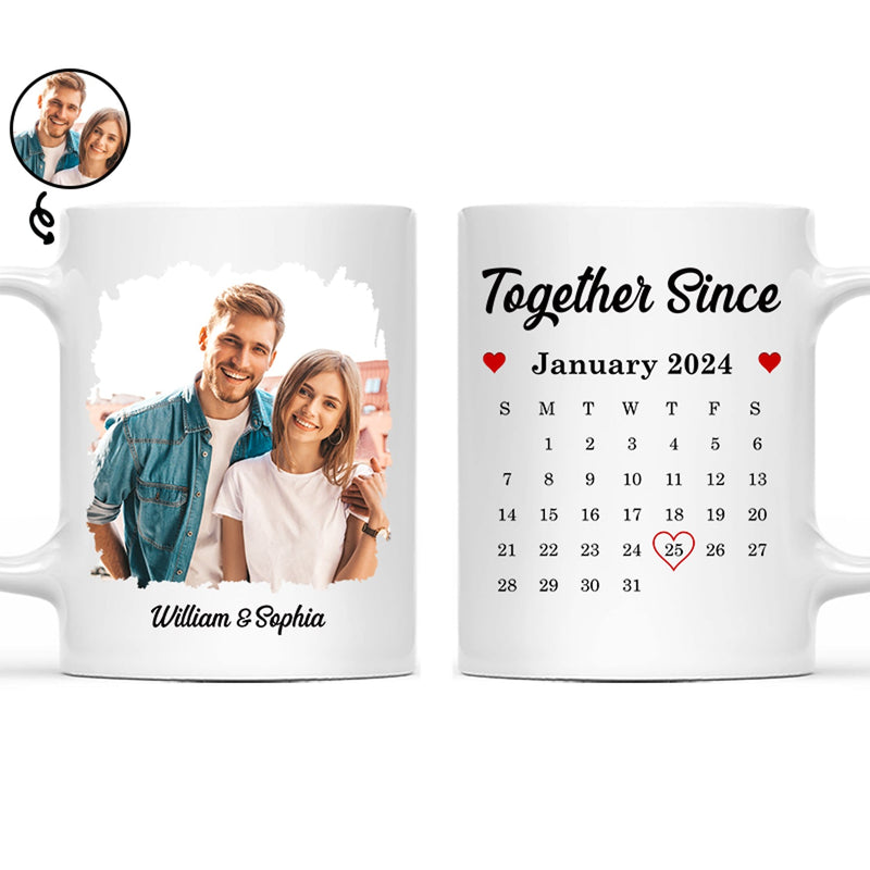 Custom Photo Calendar The Best Day Ever - Gift For Couples - Personalized Mug