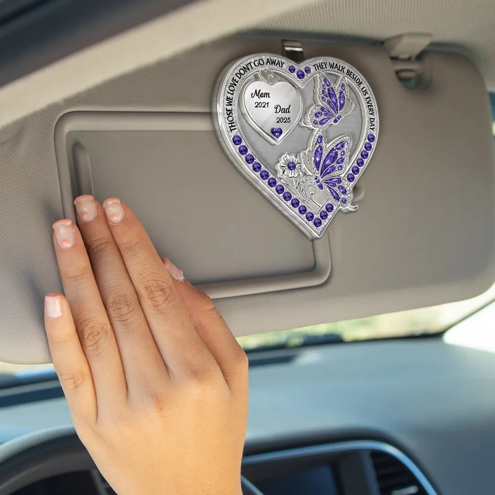 Memorial,Family,Gift For Men,Gift For Women,Sad - Memorial Your Wings Were Ready 3D Effect - Personalized Custom Shaped Acrylic Car Visor Clip