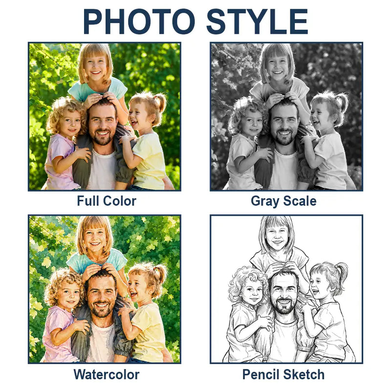 Gift For Father,Top Market,Custom Photo,Photo,Grateful - Custom Photo The Father's Day Times - Personalized Acrylic Car Hanger