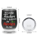 Teacher Educator Counselor Principal School Survive On Apple Custom Wine Tumbler