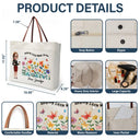 Teacher,Back To School,Gift For Yourself,Happy - Teacher Teach Them Love Them Watch Them Grow - Personalized Leather Handle Tote Bag