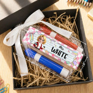 Back To School,Teacher,Proud,Vector - Teacher Appreciation Custom Name - Personalized Whiteboard Eraser & Marker Set