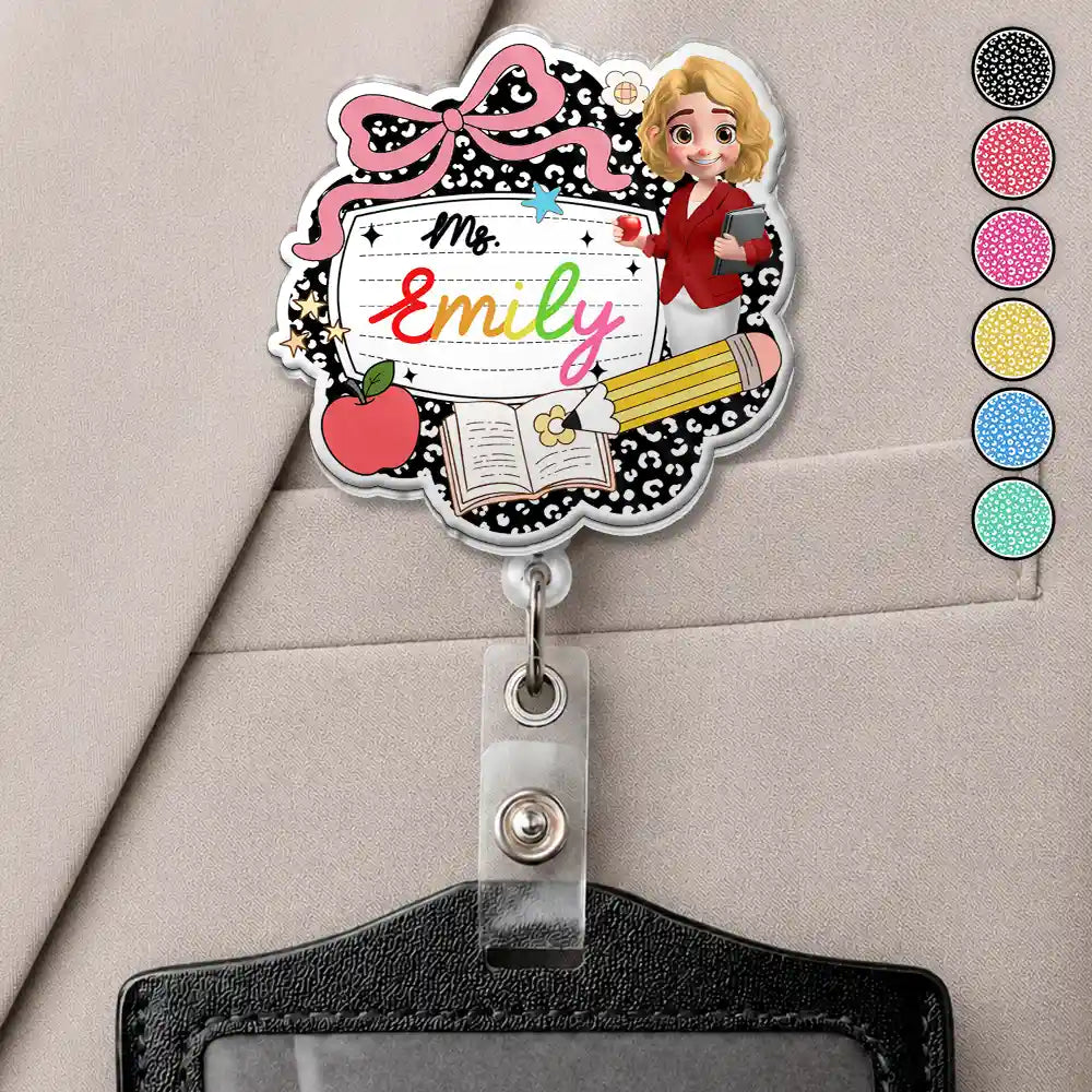 Teacher Composition Book - Personalized Badge Reel