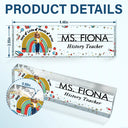 Teacher,Back To School - Teacher Helping Little Minds Grow - Personalized Desk Name Plate