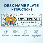 Teacher,Back To School - Teacher Helping Little Minds Grow - Personalized Desk Name Plate
