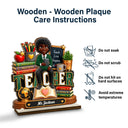 Back To School, Top Market, Teacher, Inspirational, Vector - Teacher Is Dedicated Motivated And Loving - Personalized Custom Shaped 2-Layered Wooden Plaque