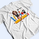 Top Market,Adorable,Teacher,Back To School,Vector - Teacher Life Happy To See Your Face - Personalized T Shirt