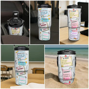 Teacher,Back To School - Teacher Reminder Notes - Personalized 30oz Tumbler With Handle