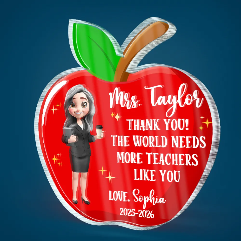 Teacher,Happy - Thank You For Being Such An Important Piece - Personalized Custom Shaped Acrylic Plaque
