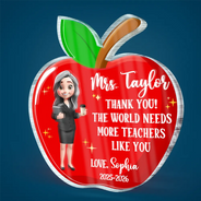 Teacher,Happy - Thank You For Being Such An Important Piece - Personalized Custom Shaped Acrylic Plaque
