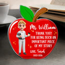 Teacher,Happy - Thank You For Being Such An Important Piece - Personalized Custom Shaped Acrylic Plaque