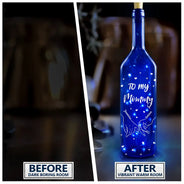 Mom - Daughters (Adult),Gift For Mother,Gift For Women,Love - Thank You Mom I Love You - Personalized Blue Bottle Light