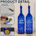 Mom - Daughters (Adult),Gift For Mother,Gift For Women,Love - Thank You Mom I Love You - Personalized Blue Bottle Light