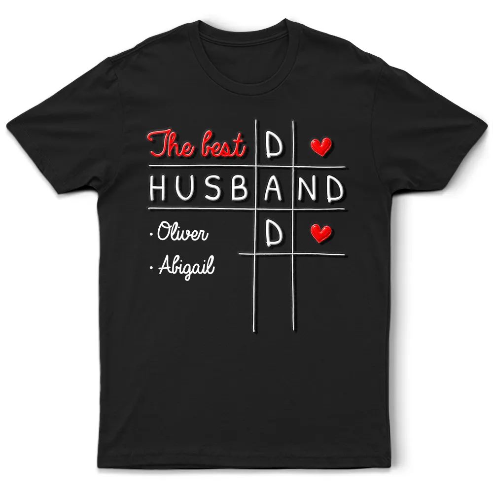 Gift For Father,Happy - The Best D Husband Dad Funny Kid Name Word Game - Personalized T Shirt
