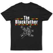 Afro Dad,Gift For Father,Gift For Grandpa,Happy,Top Market - The Blackfather Fist Bump - Personalized T Shirt